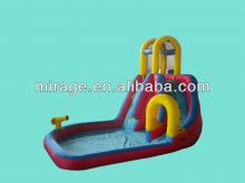 backyard inflatable water slide with water gun