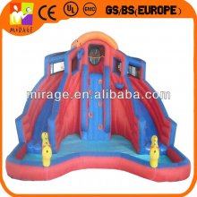 oxford fabric inflatable two line water slide