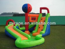 Nylon inflatable combo water slide for kids