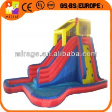 2015 popular new design oxford fabric inflatable water slide