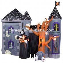 inflatable cryptic halloween castle with light