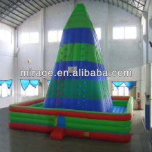 2015 popular commercial rock inflatable climbing wall