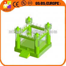 green inflatable moonwalk castles for party