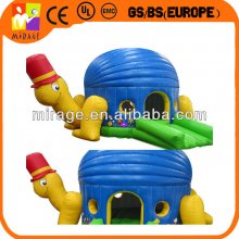 tortoise inflatable castles with blue roof for kids