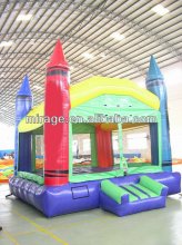 inflatable outdoor castle house/moonwalk water slide childre