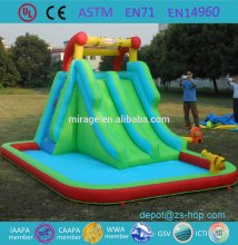 Inflatable bouncer with water slide