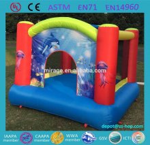 Inflatable trampolines with slide