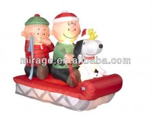 funny christmas inflatable santa with light