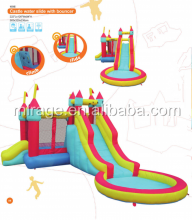 Popular inflatable castle bouncer with water slide