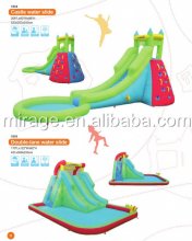 Amuseair inflatable water slide with foot hole and handles f