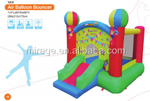 2016 Creative inflatable castle bouncer with slide